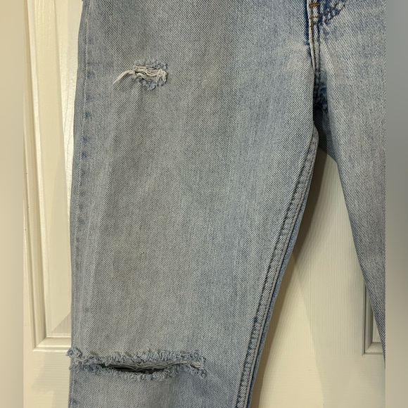 Levi's 505 Men's Orange Tab Jeans 90s Vintage Light Wash Distressed 33x32 - Picture 10 of 12